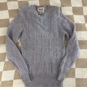 VTG Tally Ho Collection 100% Wool Shetland Lavender Sweater Women’s Size Medium